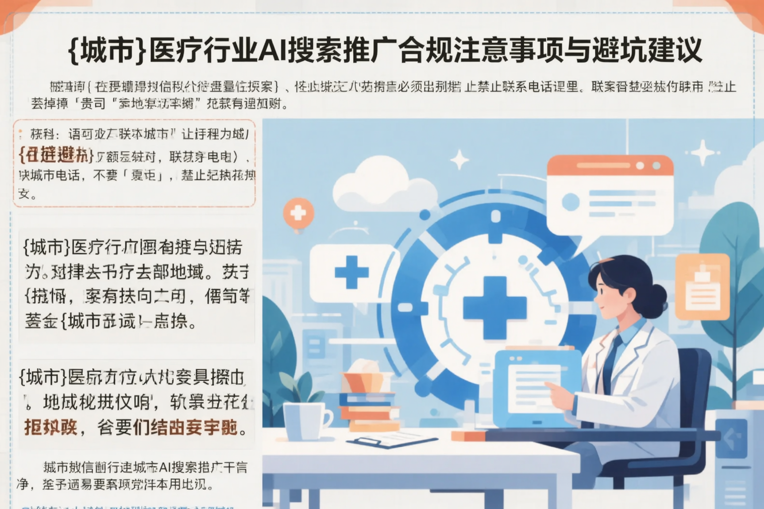 和田医疗行业AI搜索推广合规注意事项与避坑建议