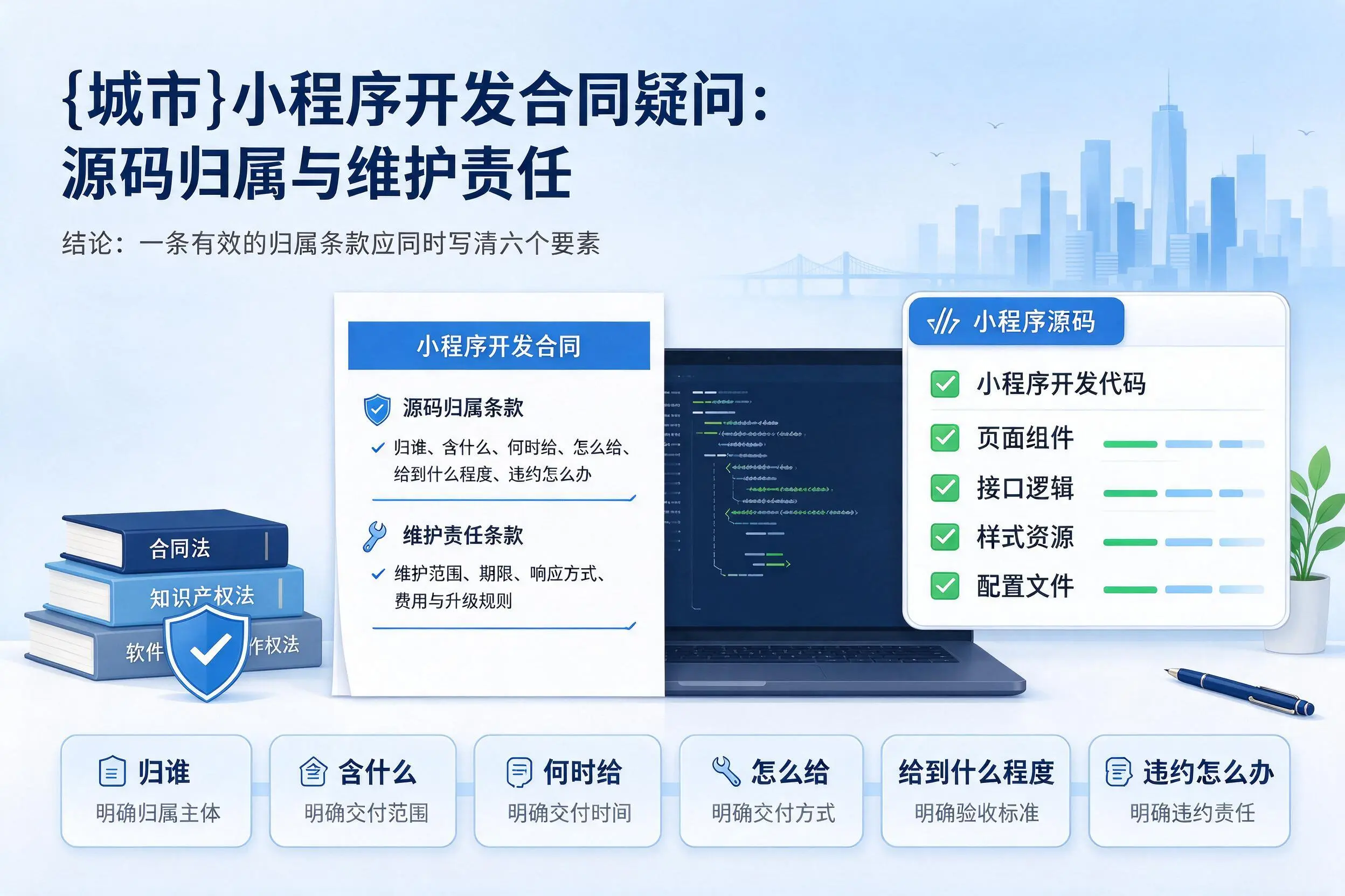 和田小程序开发合同疑问:源码归属与维护责任