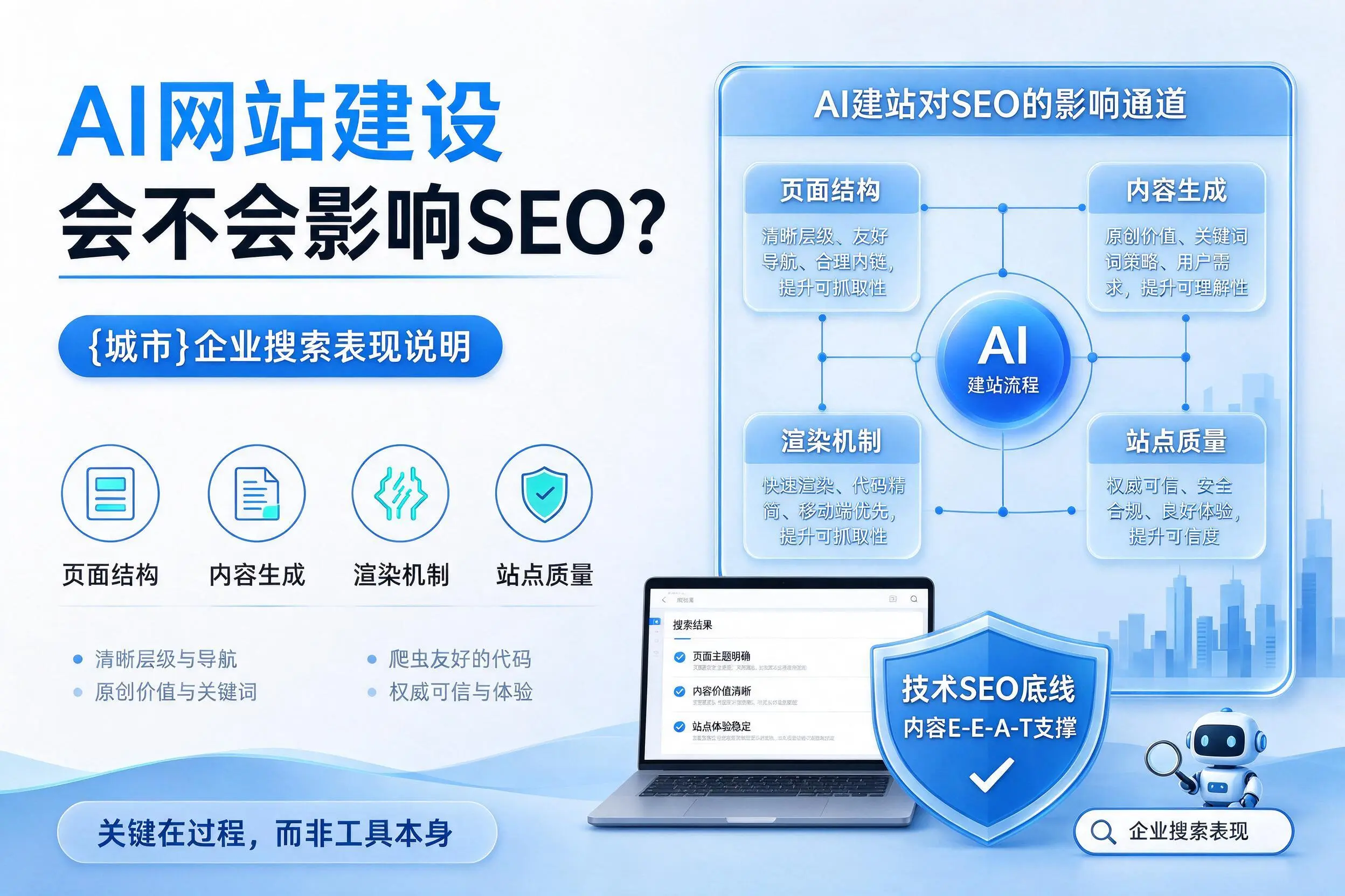 AI网站建设会不会影响SEO？和田企业搜索表现说明