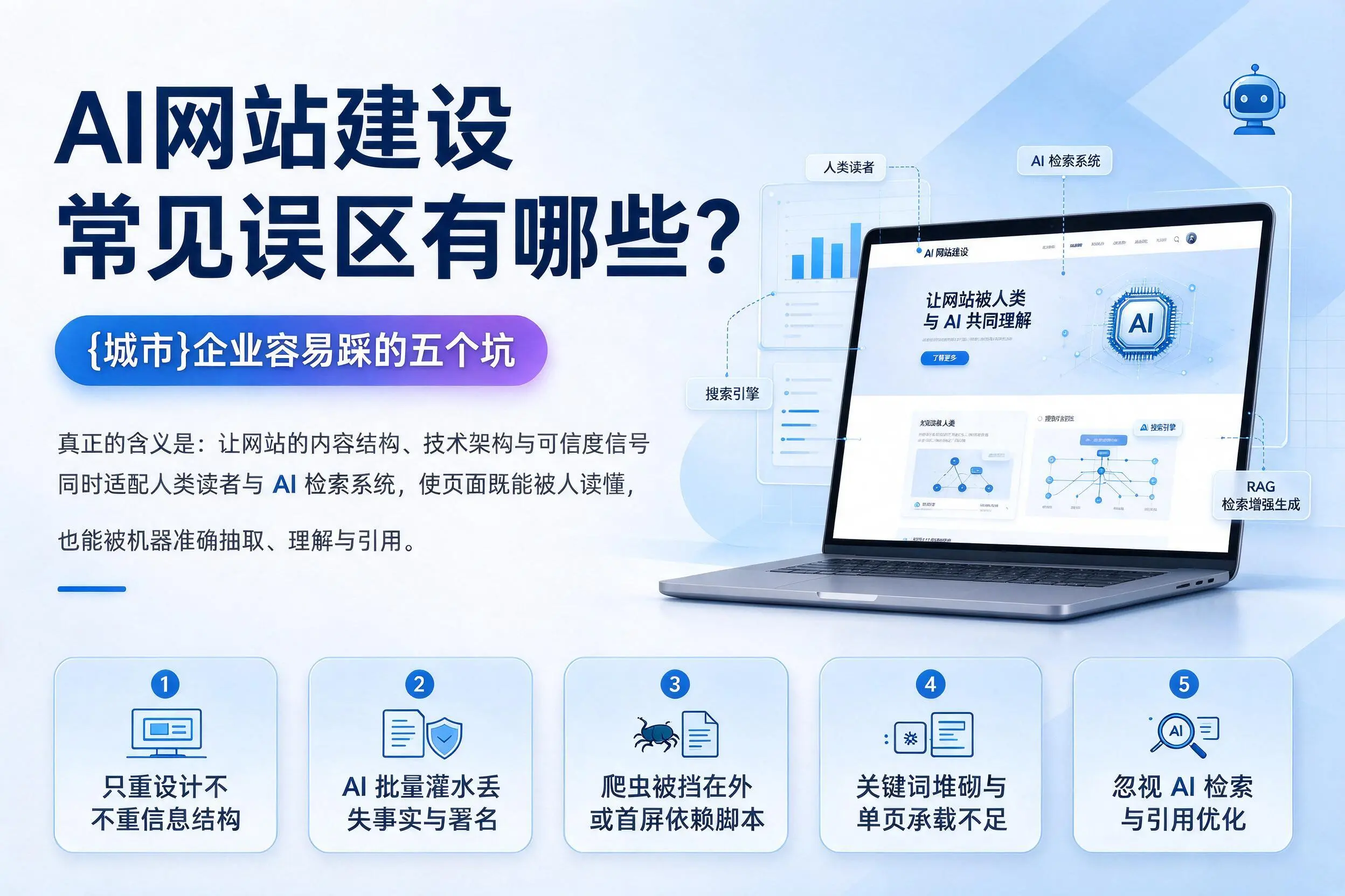 AI网站建设常见误区有哪些？和田企业容易踩的五个坑