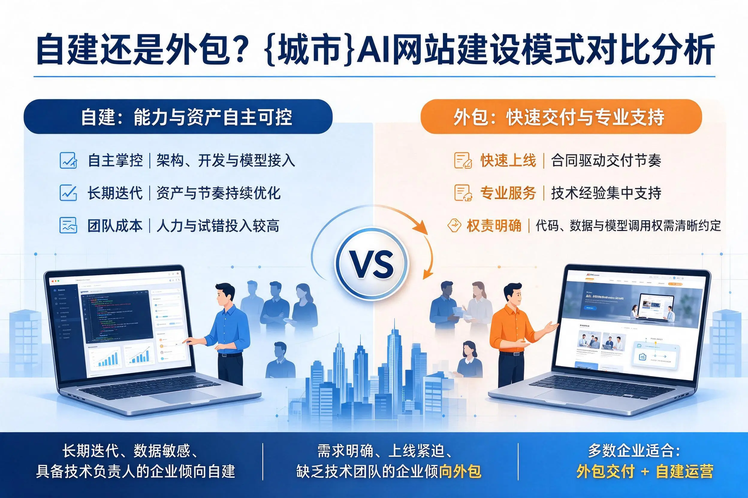 自建还是外包?和田AI网站建设模式对比分析