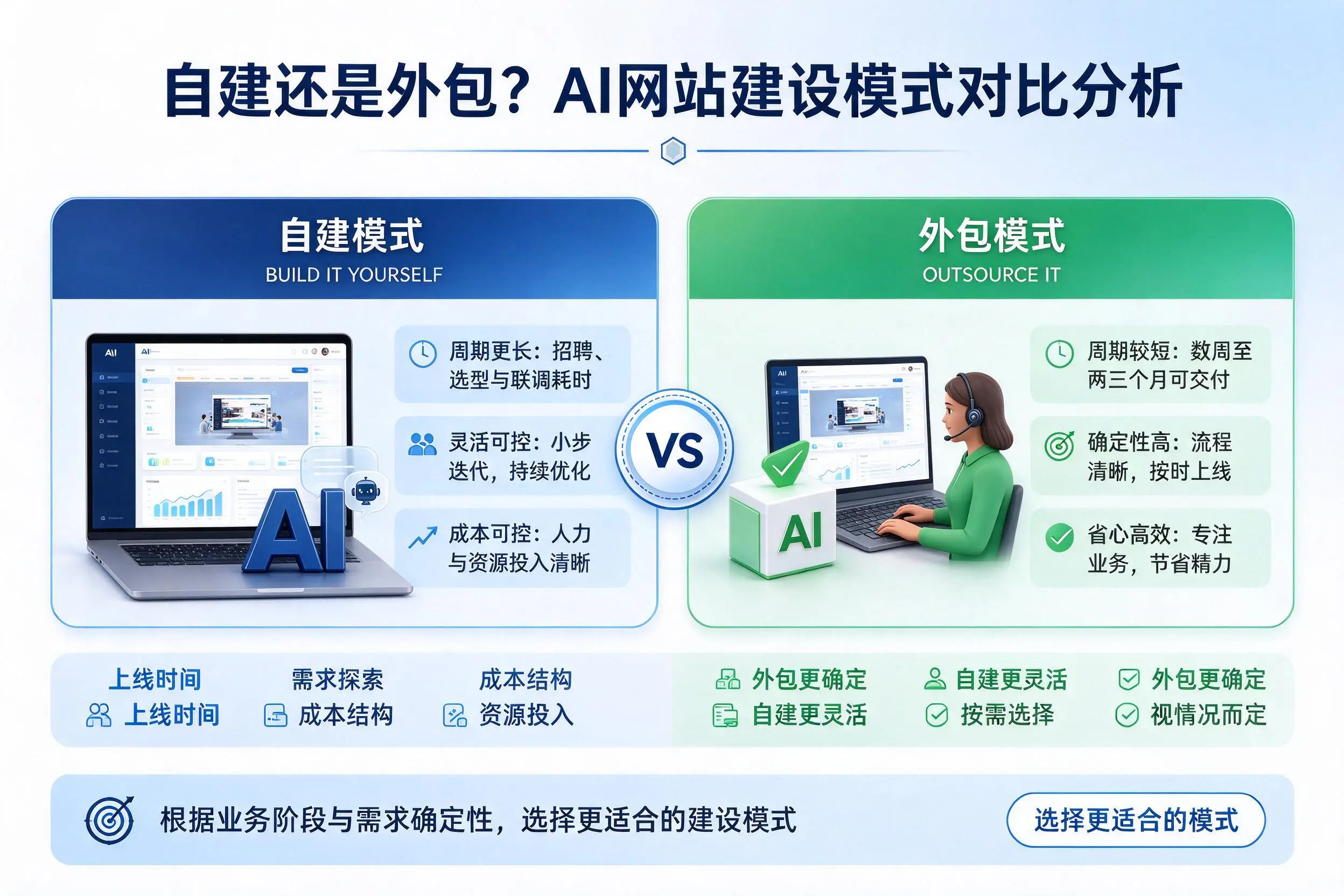 自建还是外包?和田AI网站建设模式对比分析