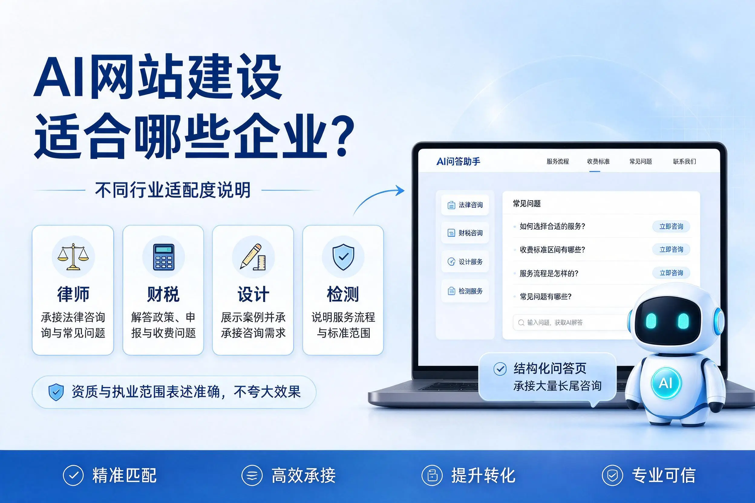 AI网站建设适合哪些企业?和田不同行业适配度说明